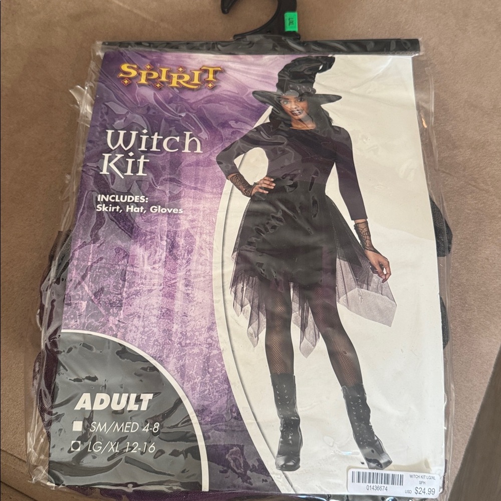 Spirit Witch Costume Set in Black and Purple